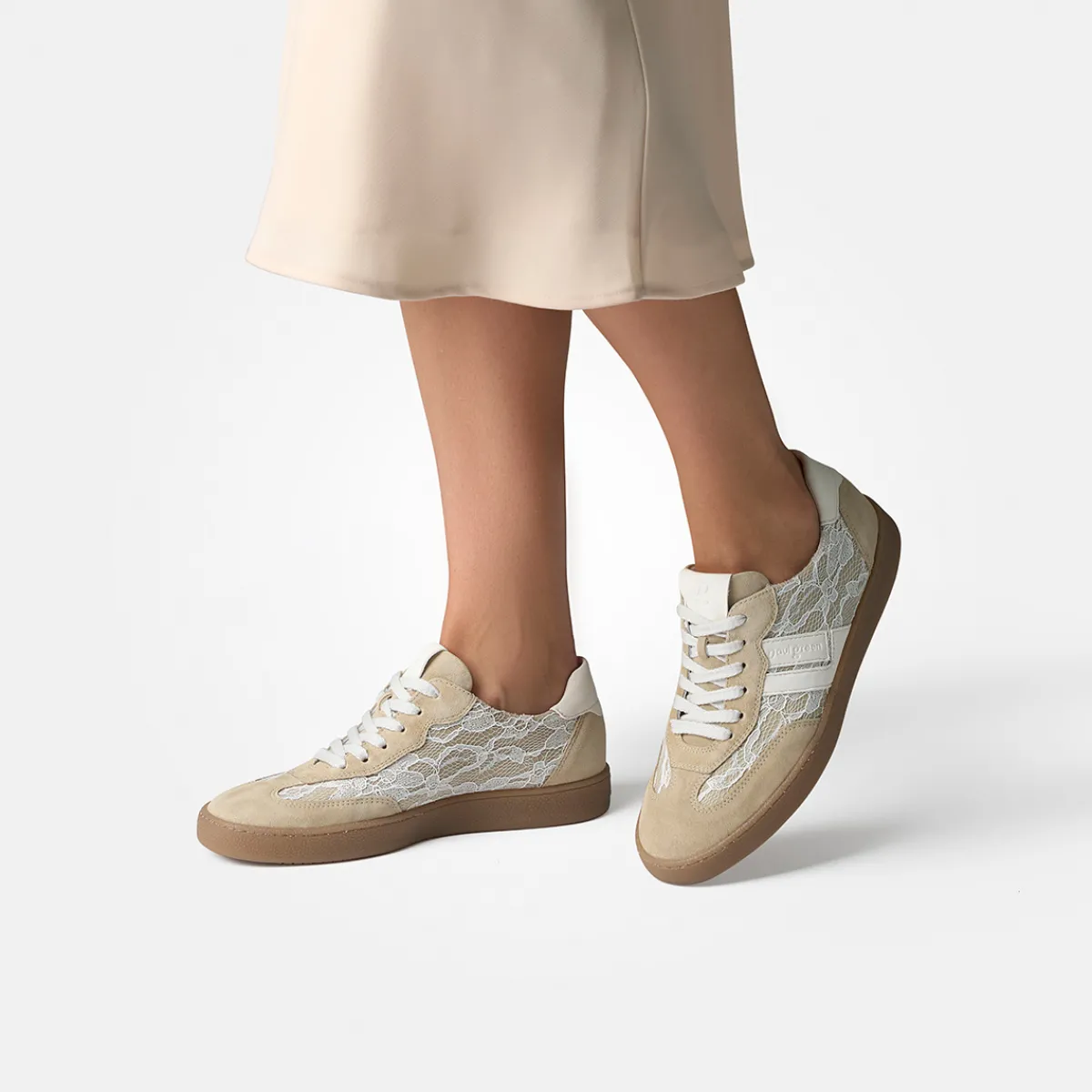 Paul Green Sneaker|5457-027 Beige / Weiß