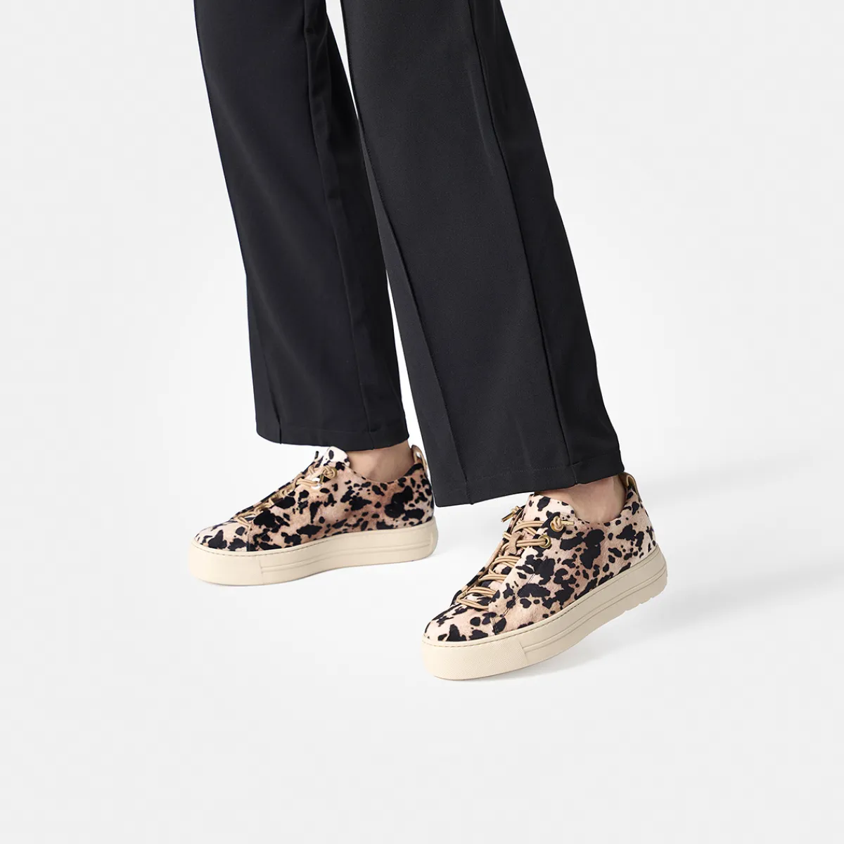 Paul Green Sneaker|5547-029 Beige / Leo-Look
