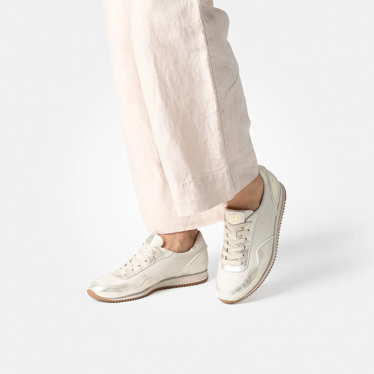 Paul Green Sneaker|5545-009 Beige, metallik