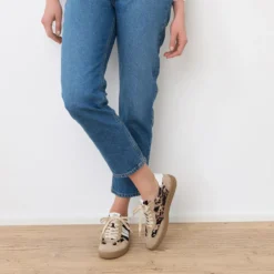 Paul Green Sneaker|5437-139 Beige / Leo-Look