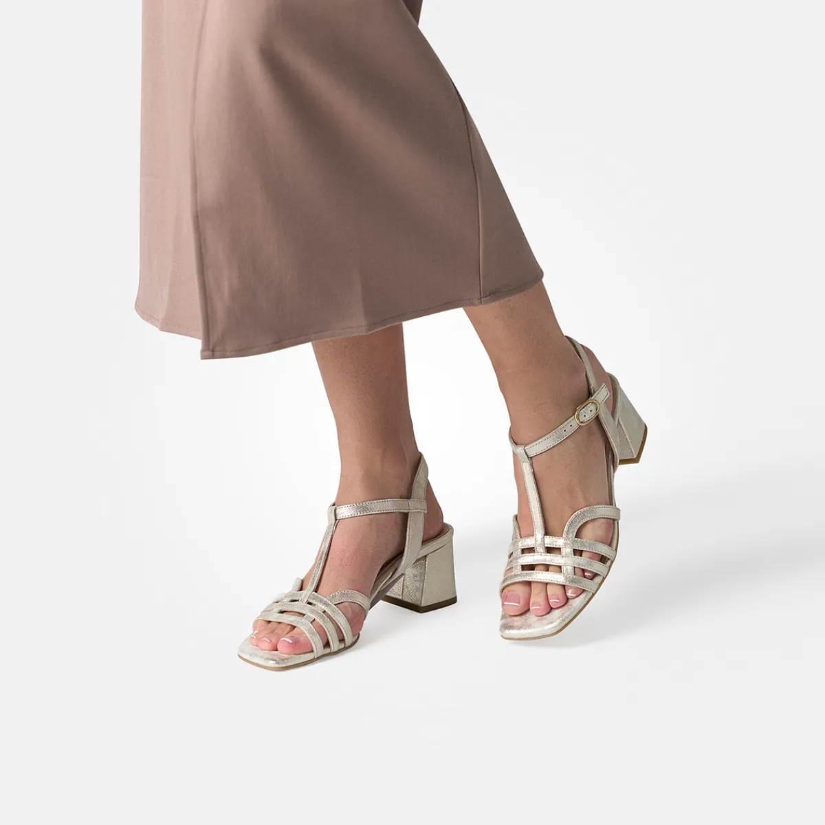 Paul Green Sandaletten|6197-009 Beige, metallik
