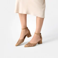 Paul Green Peeptoes & Slingpumps|3856-009 Braun