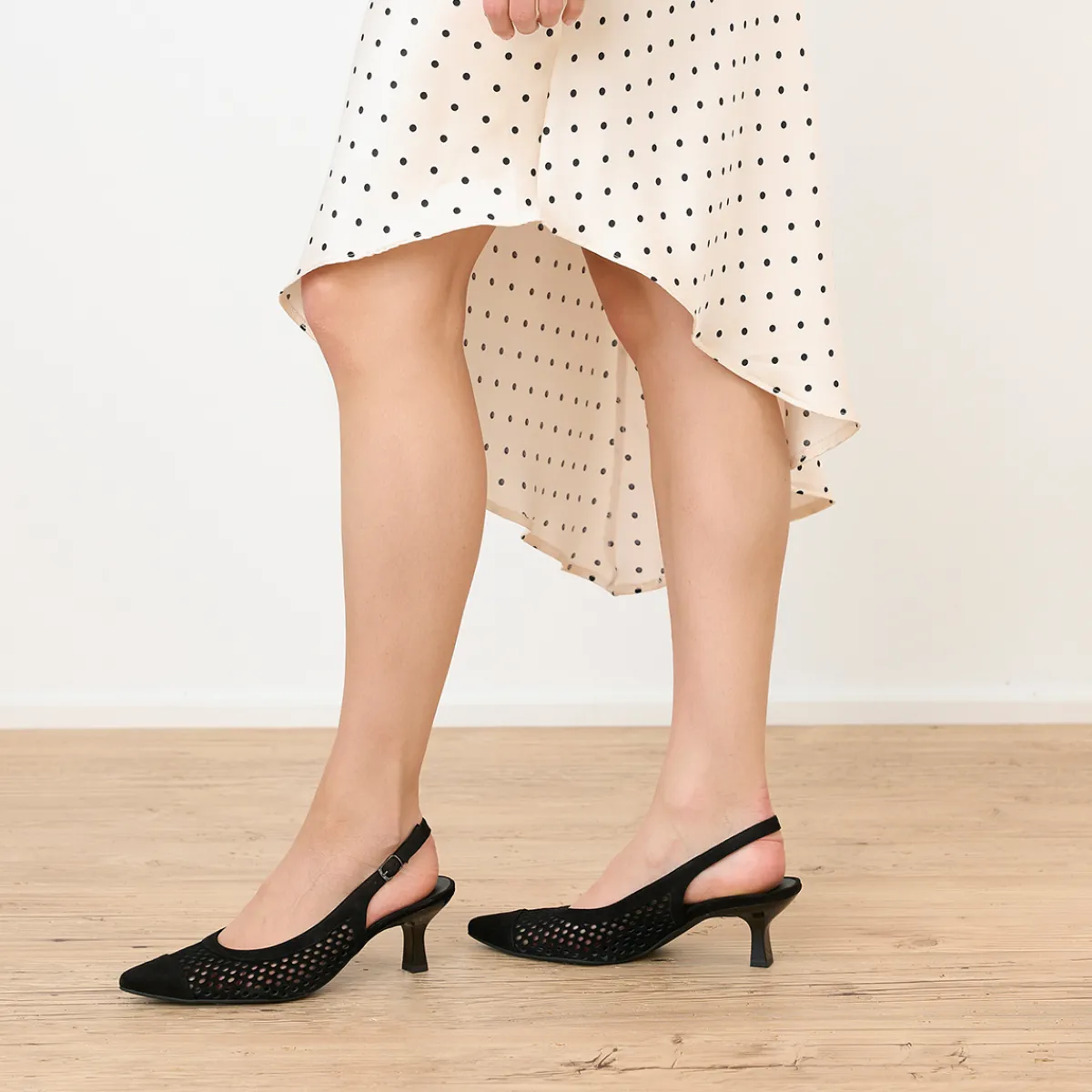 Paul Green Peeptoes & Slingpumps|6222-029 Schwarz