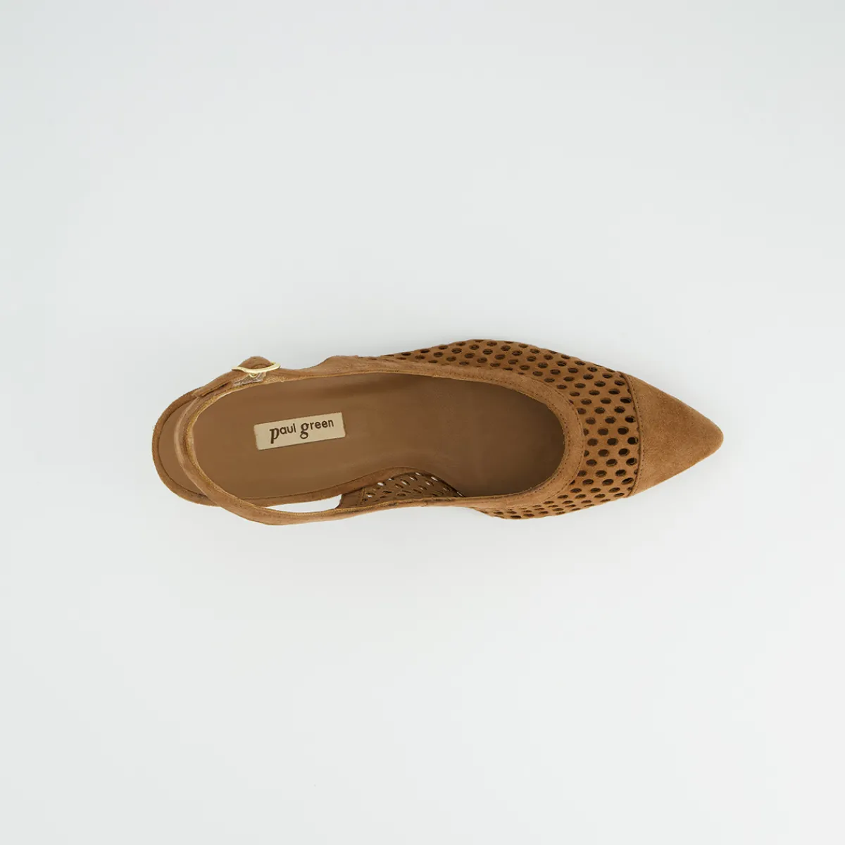 Paul Green Peeptoes & Slingpumps|6222-019 Braun
