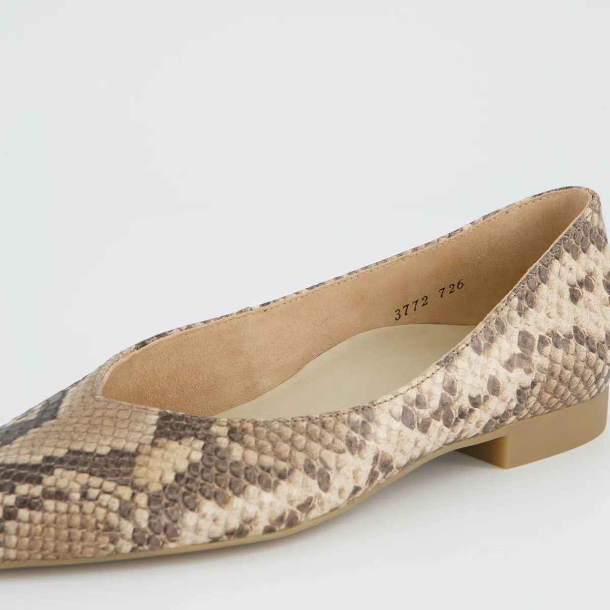 Paul Green Ballerina|3772-209 Beige / Reptiloptik