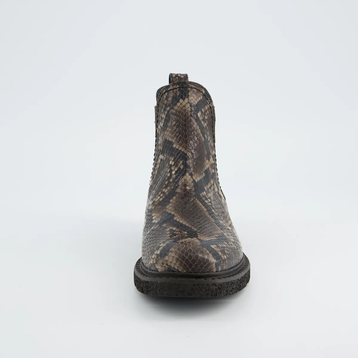 Paul Green Boots|Chelsea-Stiefelette 8258-048 Braun kombiniert / Reptiloptik