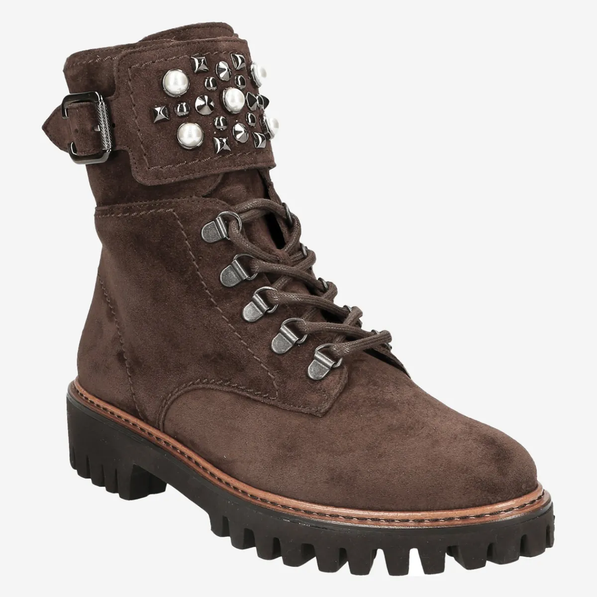 Paul Green Boots|Detailverliebte Schnürstiefelette 9494-003 Braun