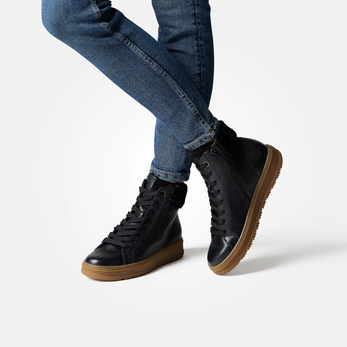 Paul Green Warmfutter|Boots|Hightop-Pauls mit RELAX-WEITE und Wechselfußbett 5379-016 Schwarz