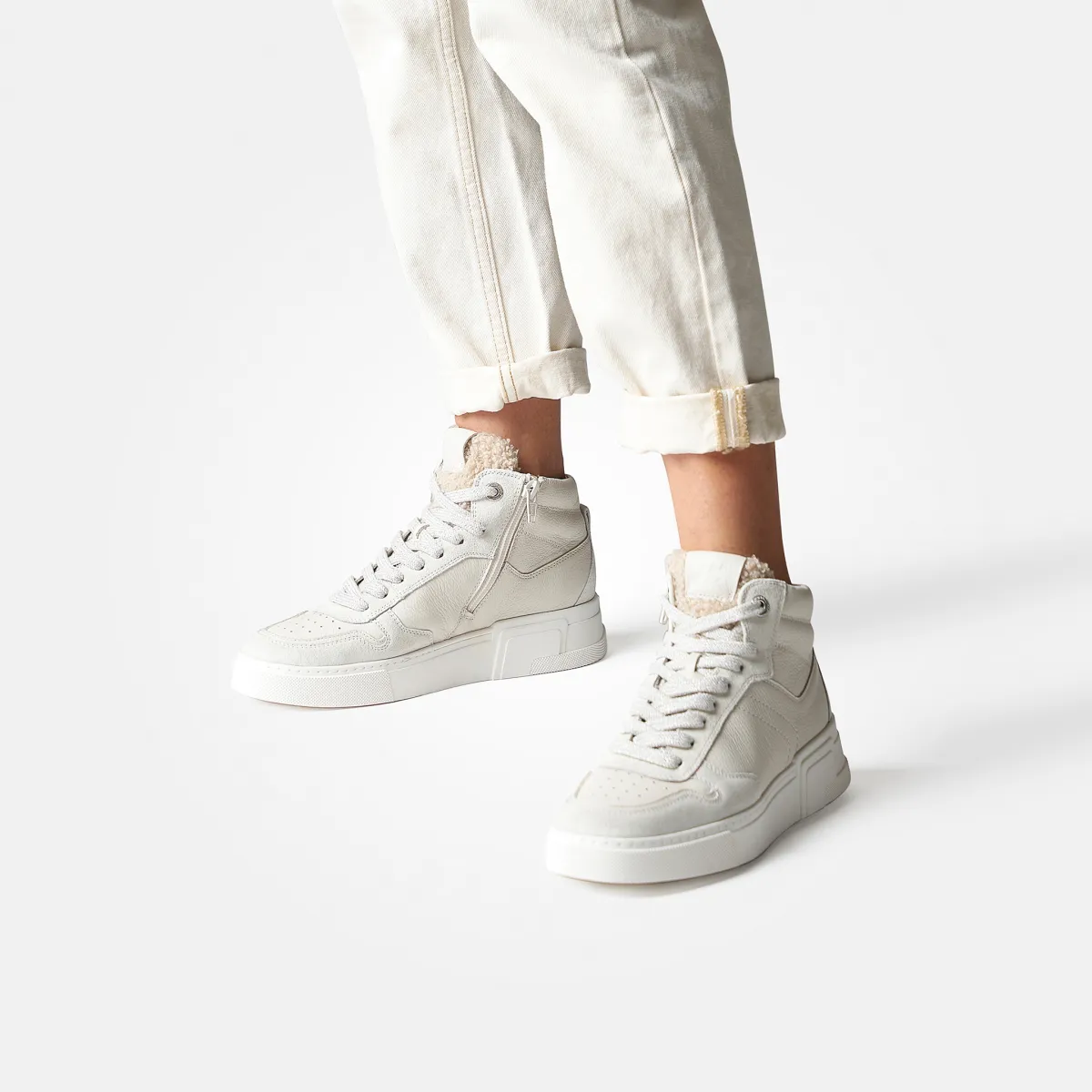 Paul Green Warmfutter|Boots|Hightop-Pauls mit Wechselfußbett 5373-026 Off-white/ Creme/ Weiß