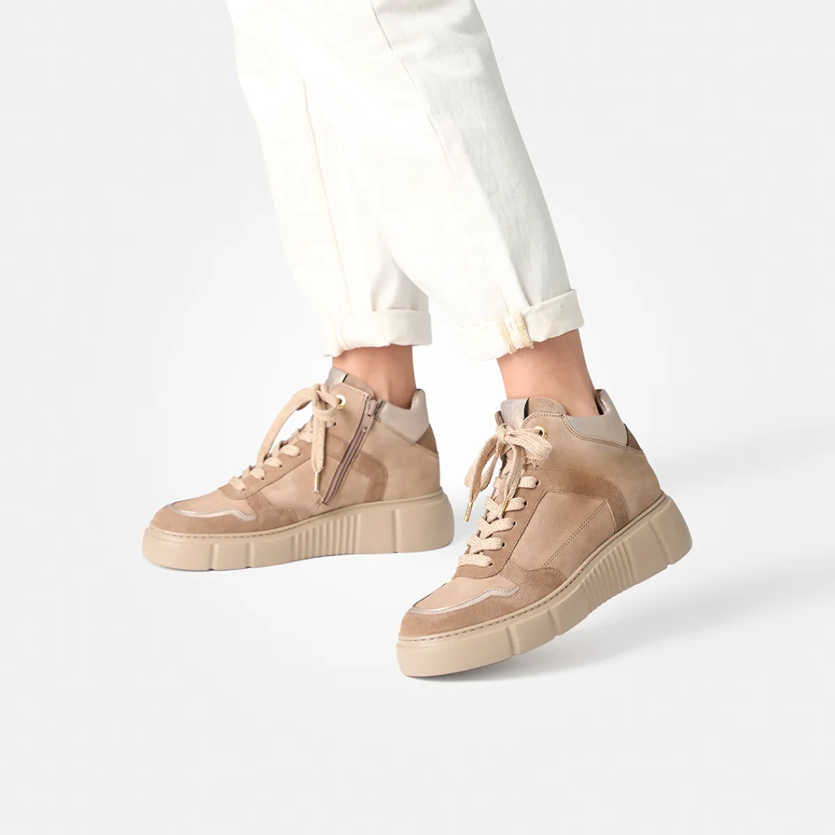 Paul Green Sneaker|Hightop-Sneaker 5407-048 Beige