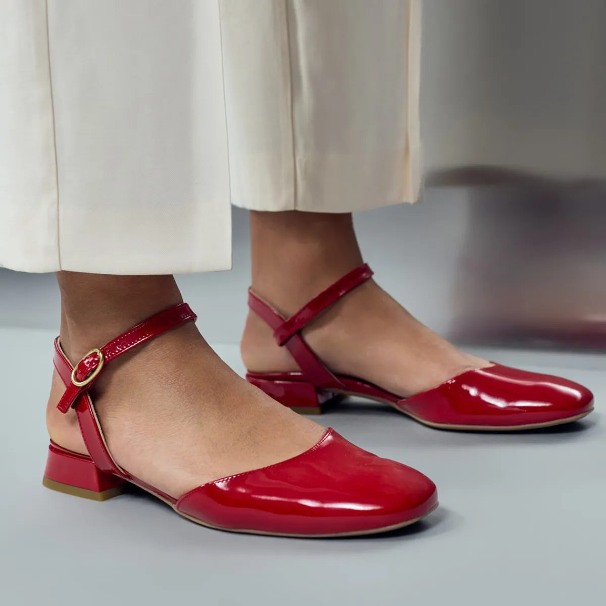 Paul Green Peeptoes & Slingpumps|Sandale 3843-007 Rot