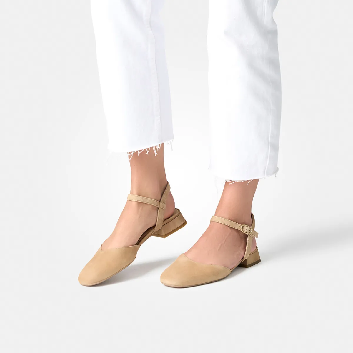 Paul Green Peeptoes & Slingpumps|Sandale 3843-047 Beige