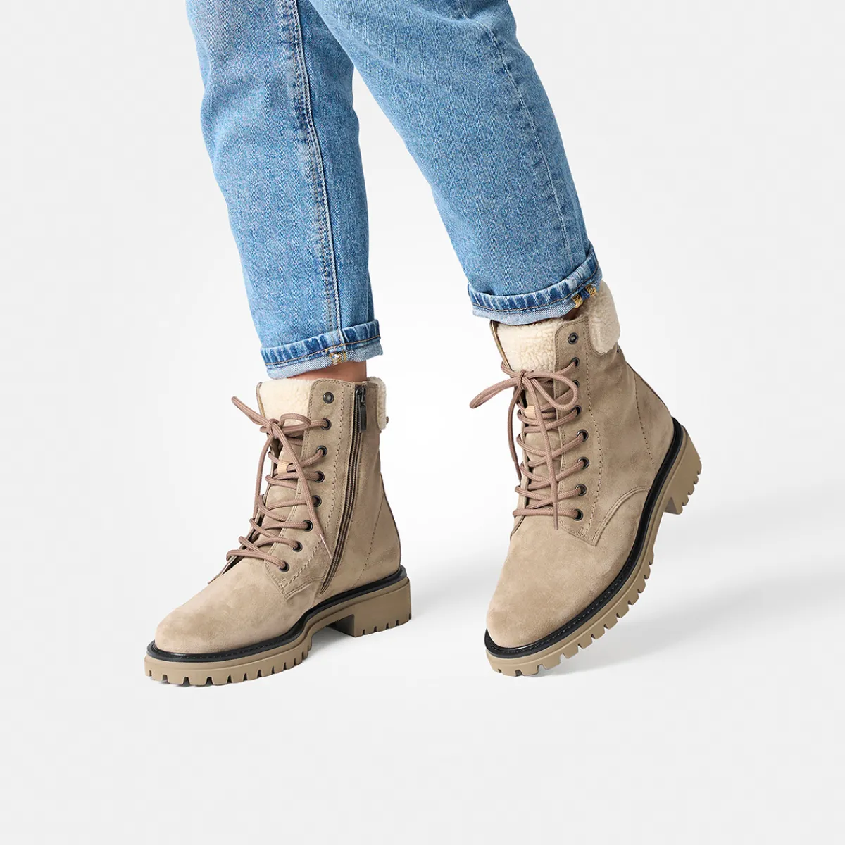 Paul Green Warmfutter|Boots|Schnürbootie 8323-018 Beige