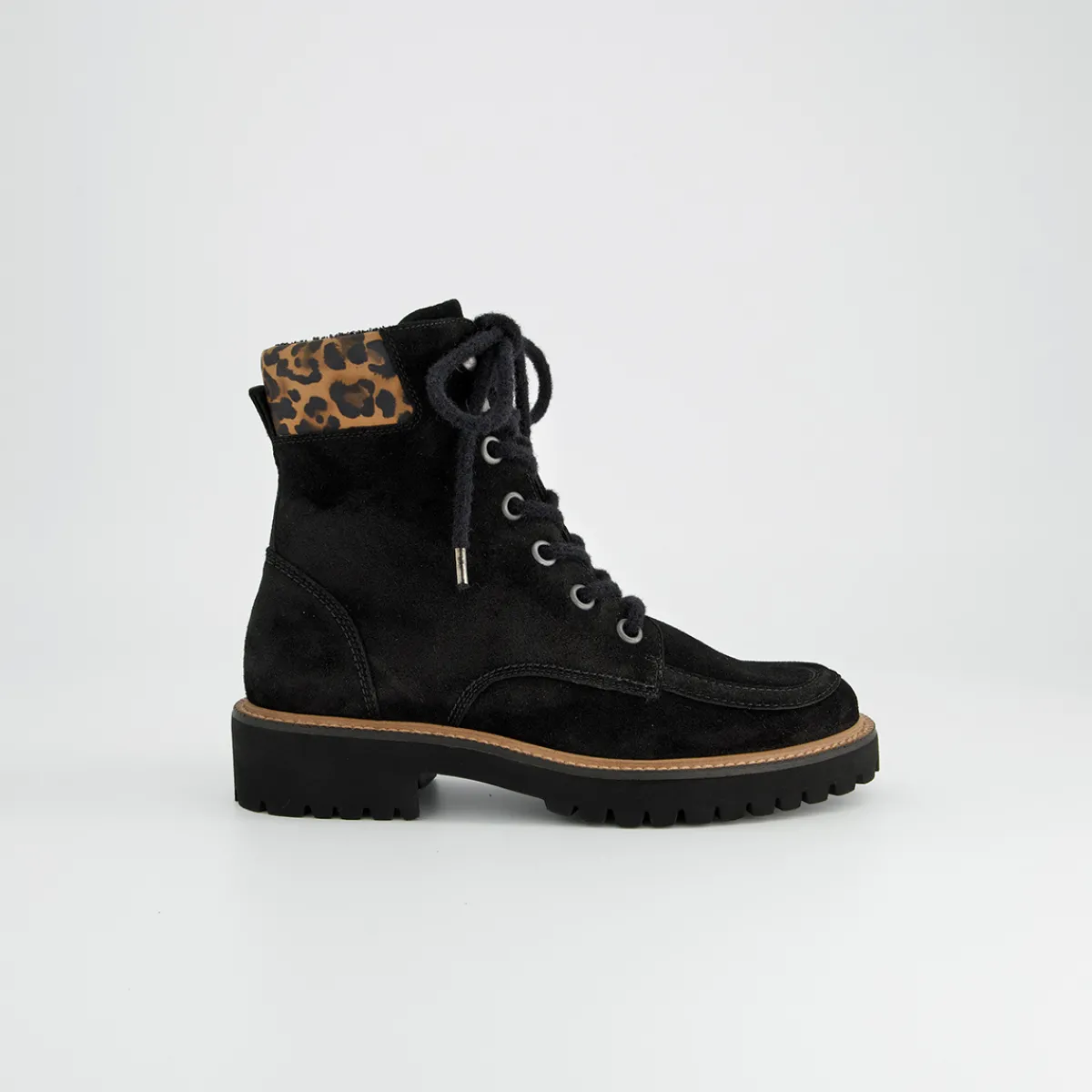 Paul Green Boots|Schnürbootie 8246-018 Schwarz / Leo