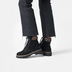 Paul Green Boots|Schnürbootie 8246-018 Schwarz / Leo