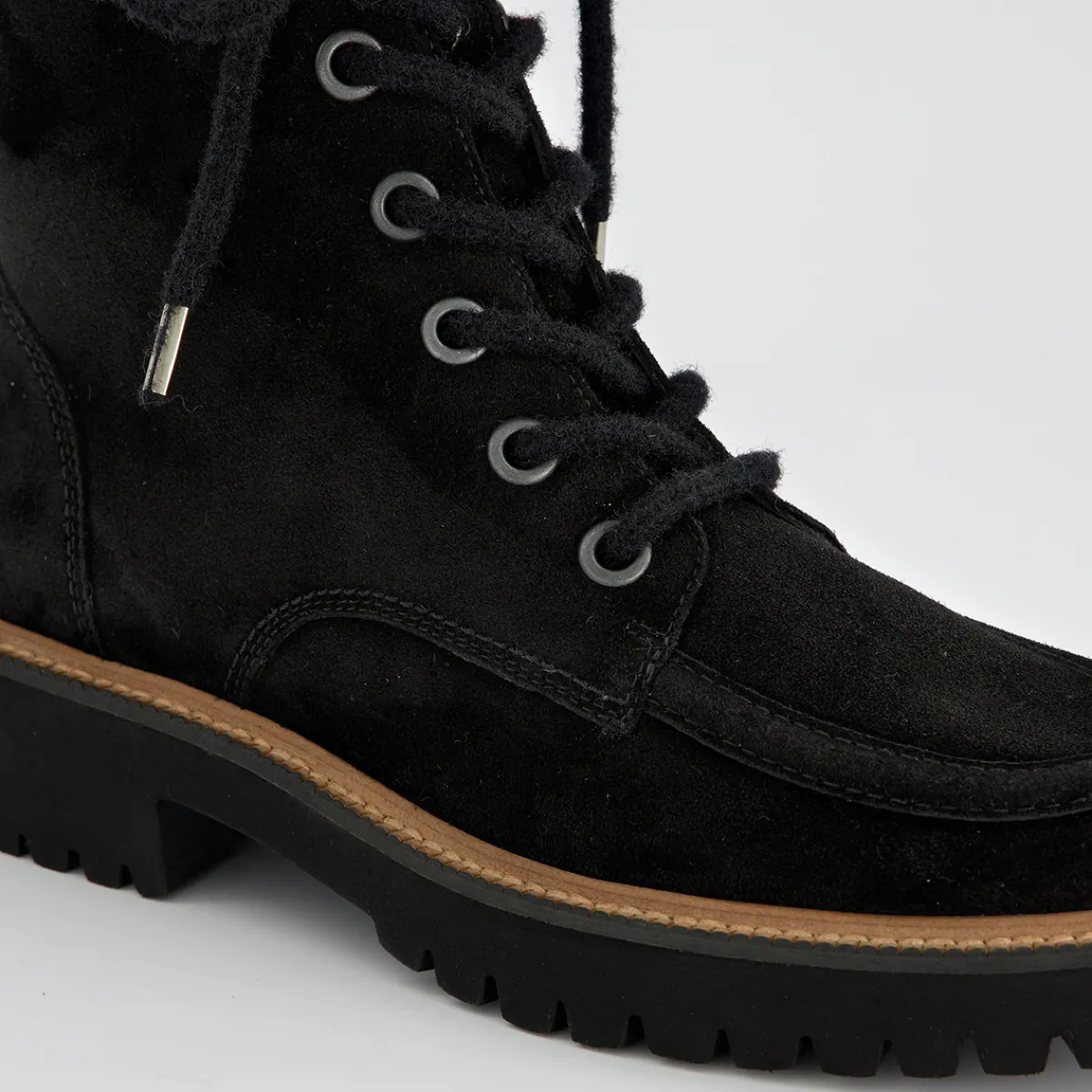 Paul Green Boots|Schnürbootie 8246-018 Schwarz / Leo
