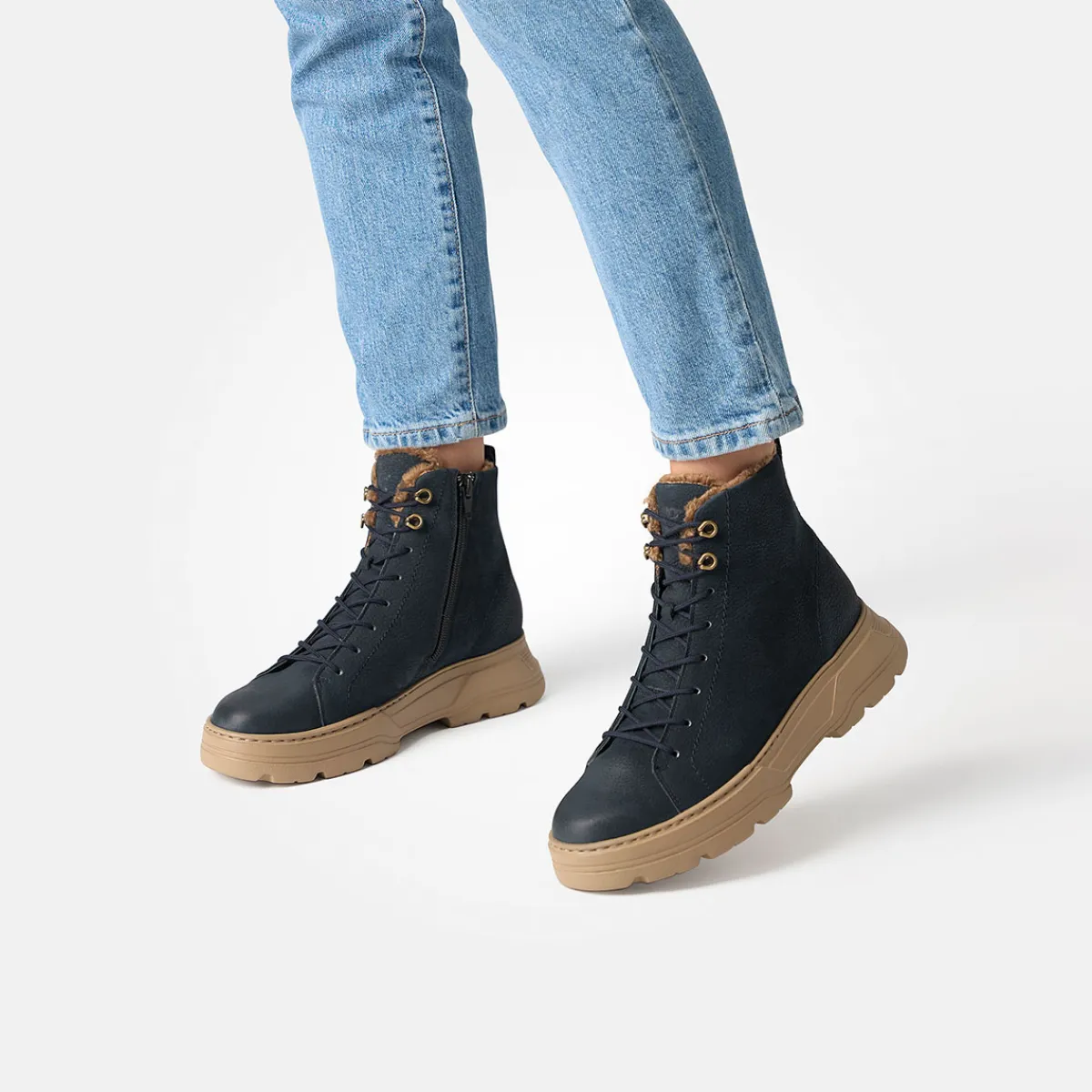 Paul Green Warmfutter|Boots|Schnürbootie 5497-020 Blau