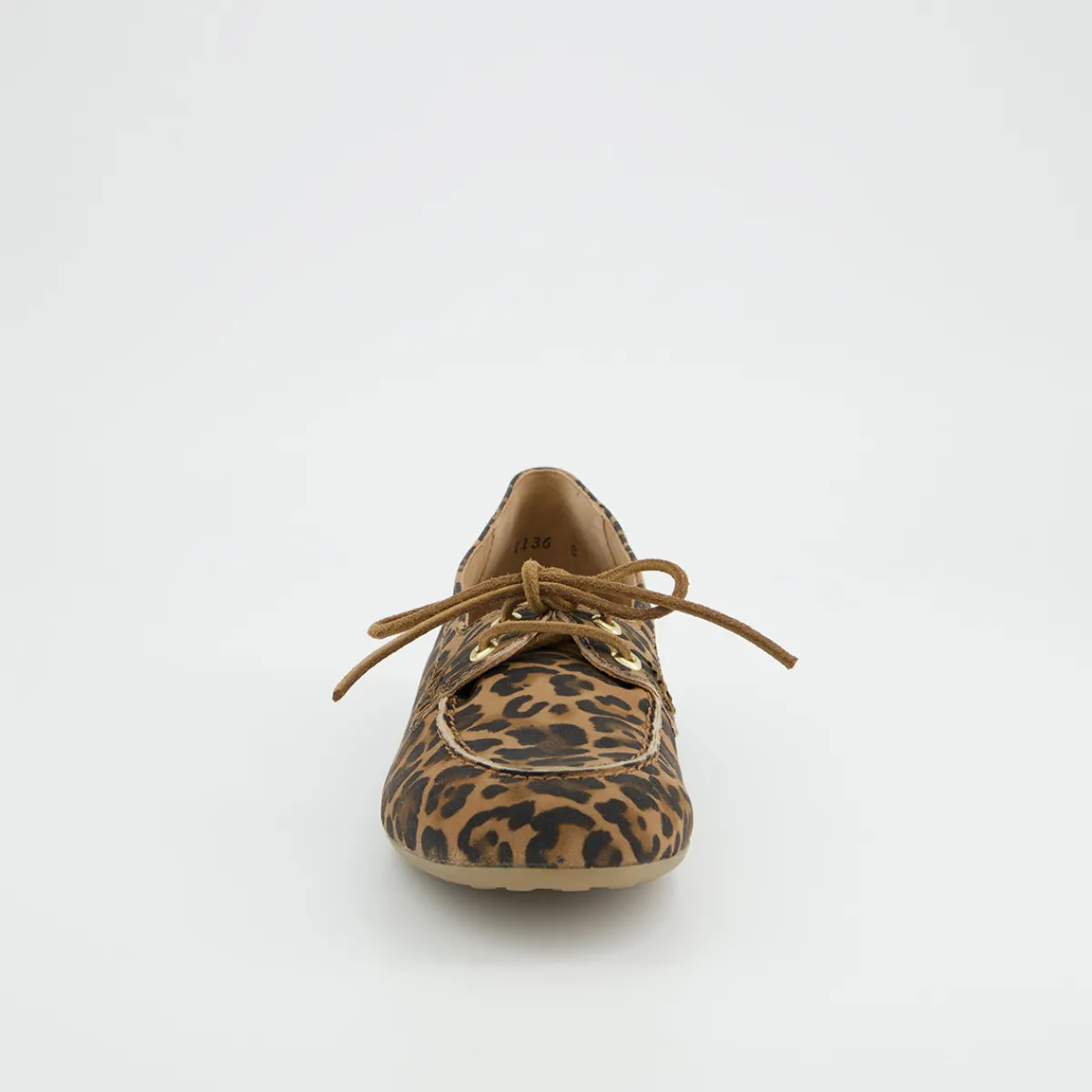 Paul Green Schnürschuhe|Schnürer 1136-048 Braun / Leo-Look