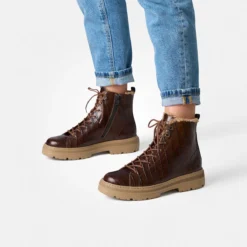 Paul Green Warmfutter|Boots|Schnürstiefelette 5287-108 Braun