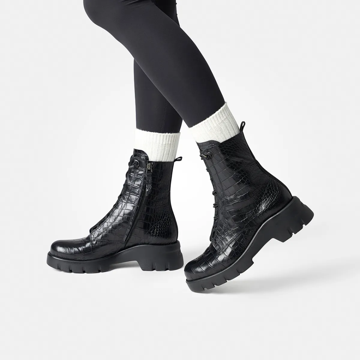 Paul Green Boots|Schnürstiefelette 8216-058 Schwarz