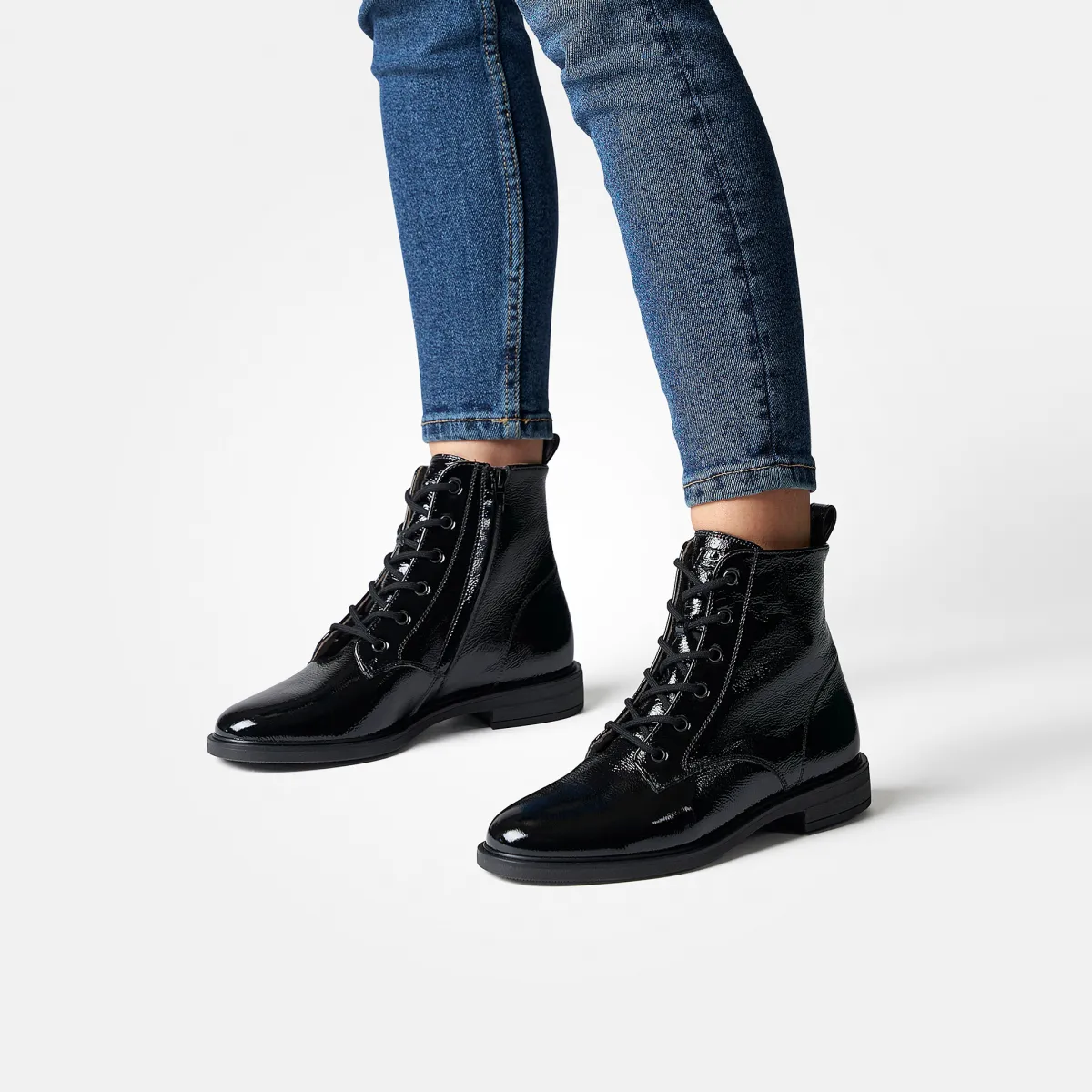 Paul Green Boots|Schnürstiefelette 8066-026 Schwarz