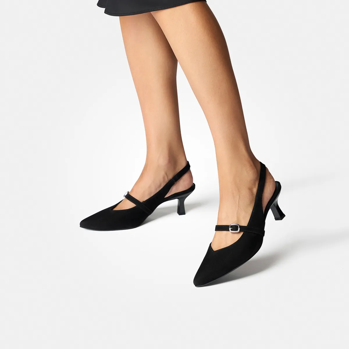 Paul Green Peeptoes & Slingpumps|Sling-Sandalette 6078-005 Schwarz
