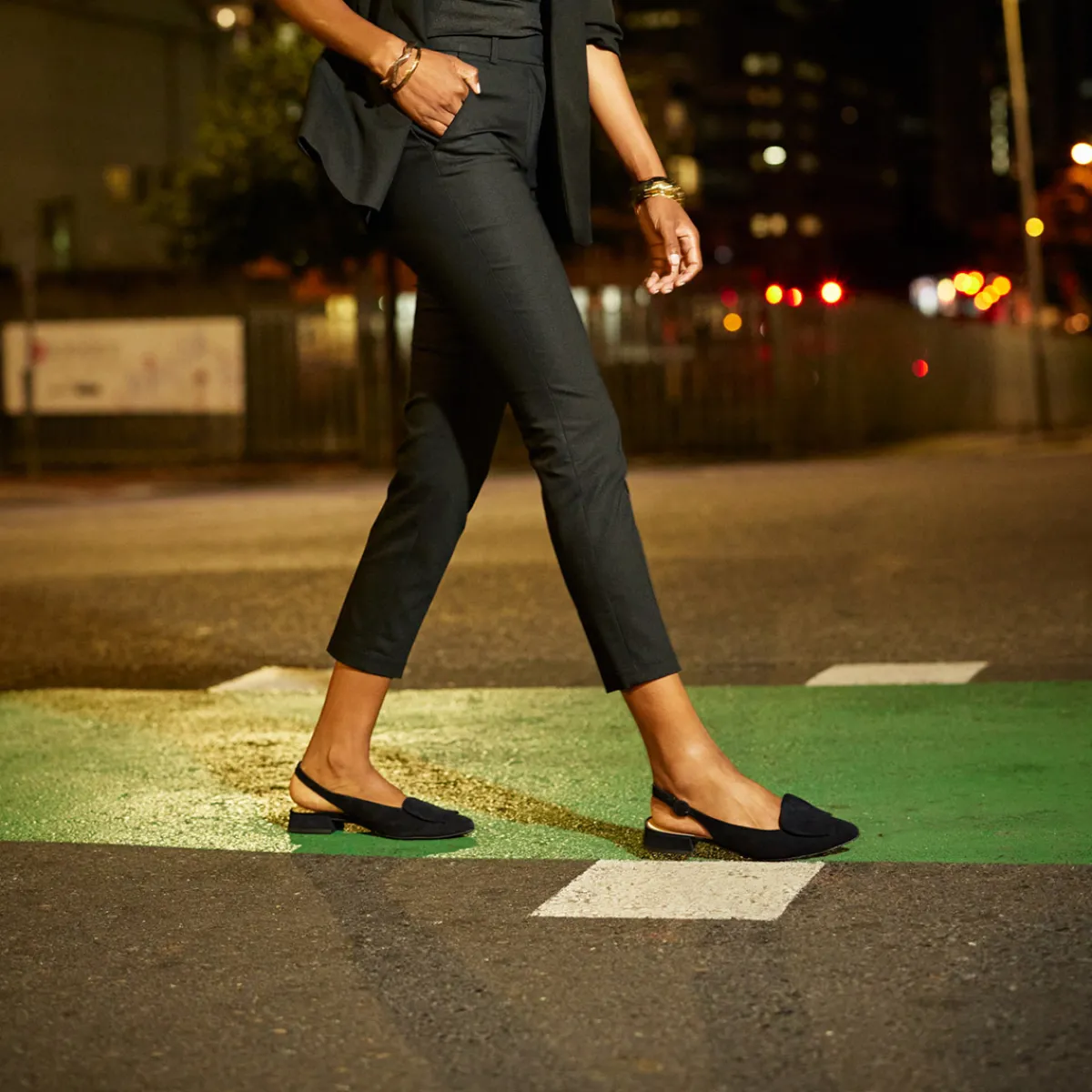 Paul Green Peeptoes & Slingpumps|Sling-Sandalette 6090-035 Blau