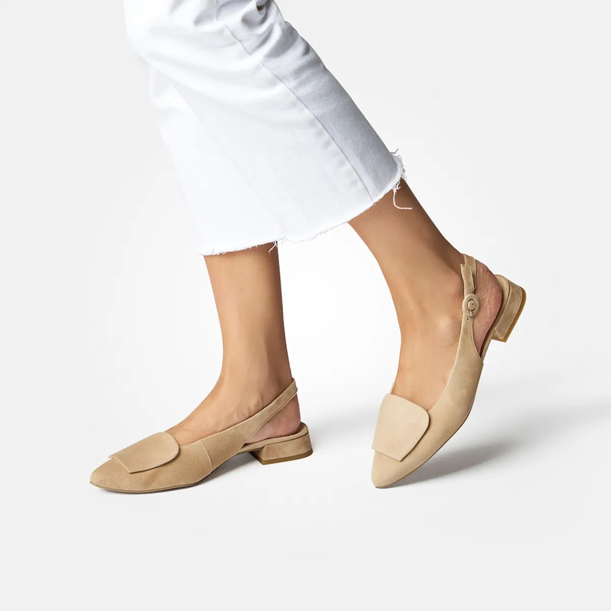 Paul Green Peeptoes & Slingpumps|Sling-Sandalette 6090-020 Beige