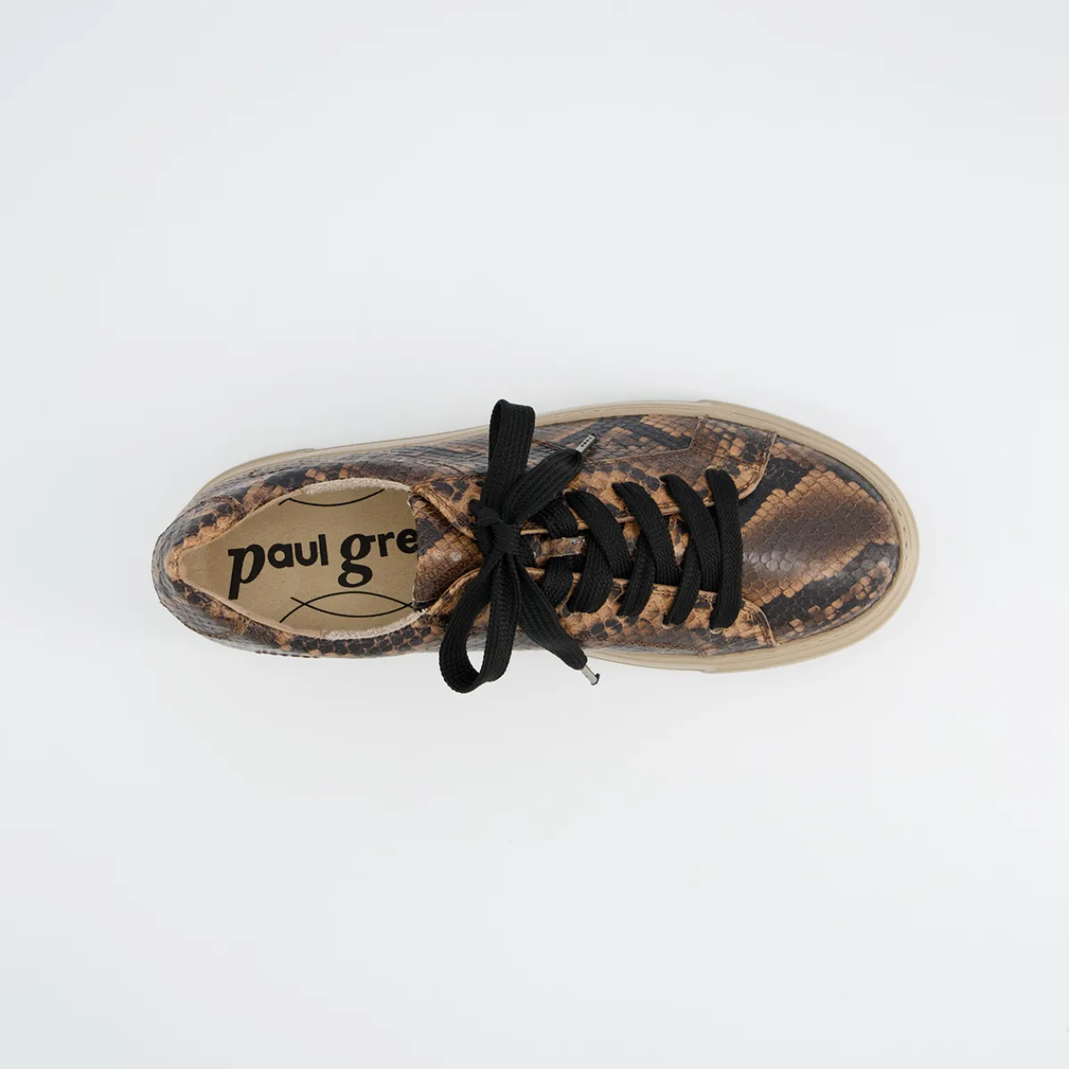 Paul Green Sneaker|Sneaker 5469-058 Braun kombiniert / Reptil