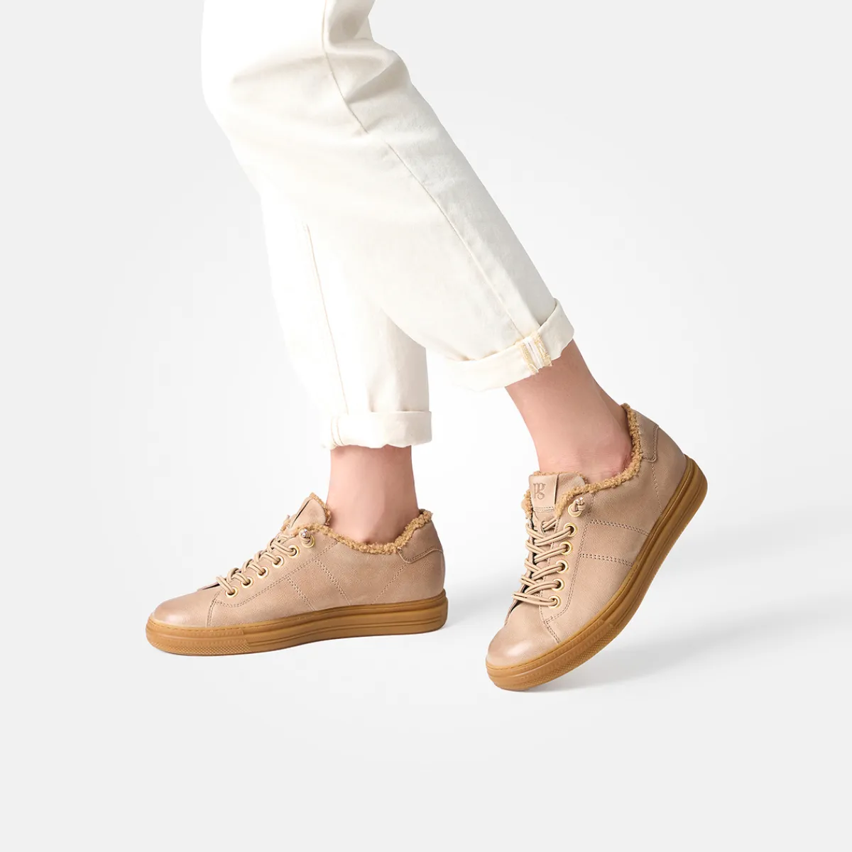 Paul Green Warmfutter|Schnürschuhe|Sneaker 5445-028 Beige