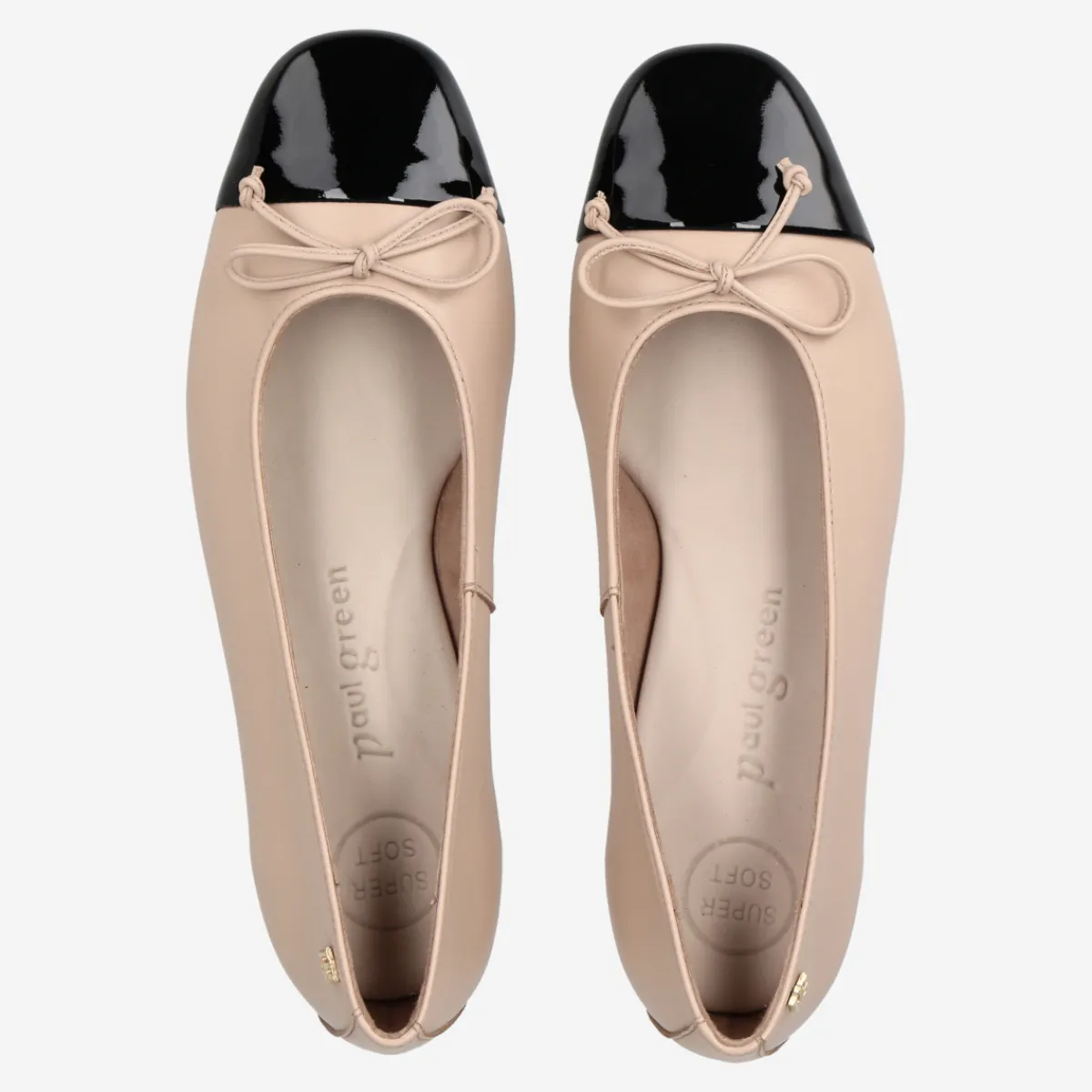 Paul Green Ballerina|SUPER SOFT Ballerina 1000-000 Beige / Schwarz