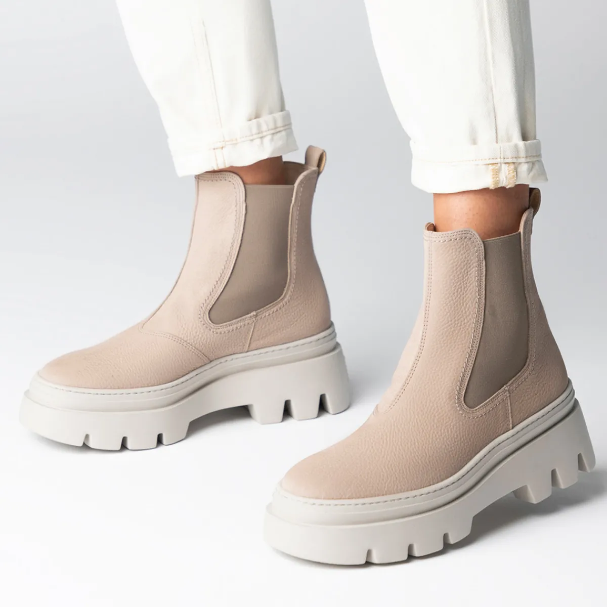 Paul Green Stiefeletten|SUPER SOFT Chelsea-Boots 9124-012 Beige