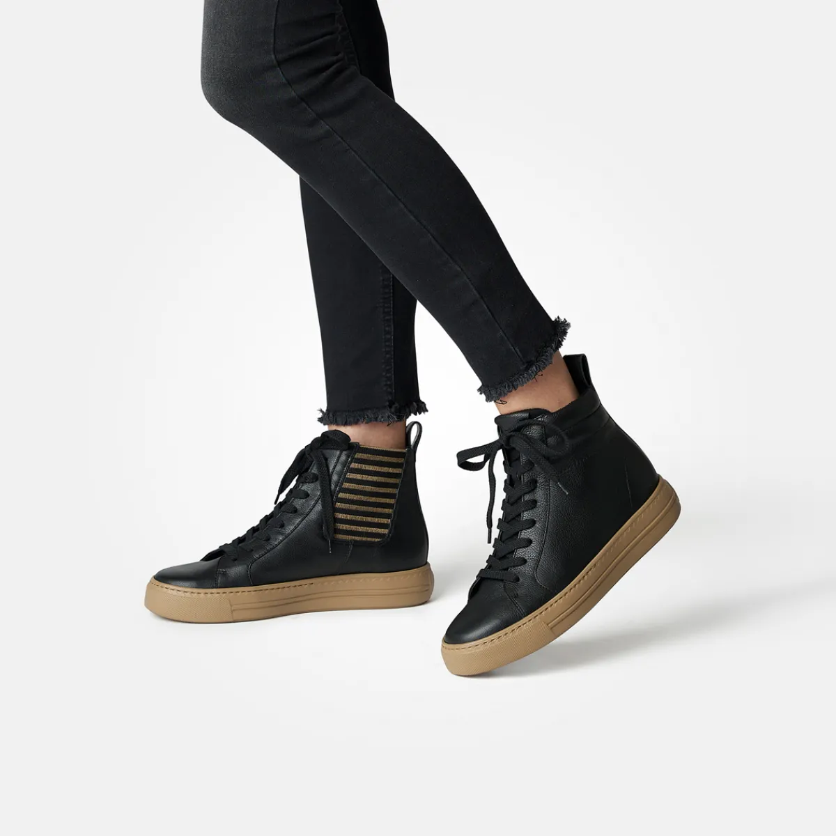 Paul Green Sneaker|SUPER SOFT Hightop-Pauls mit Wechselfußbett 5277-004 Schwarz
