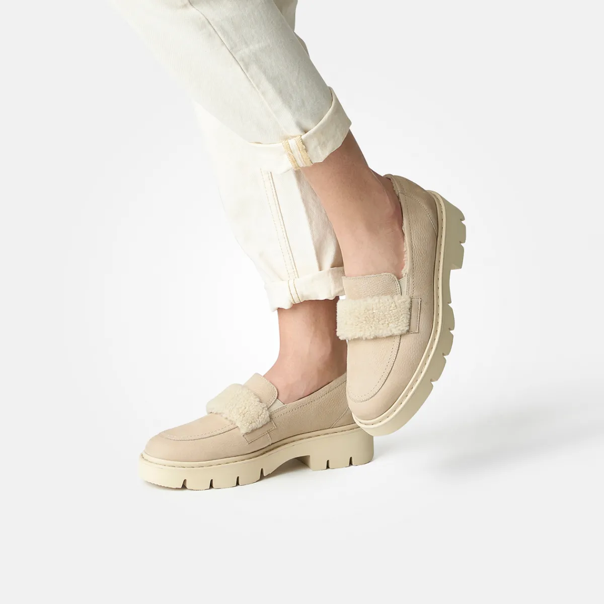 Paul Green Warmfutter|Slipper & Mokassin|SUPER SOFT Loafer mit RELAX-WEITE 1036-004 Beige