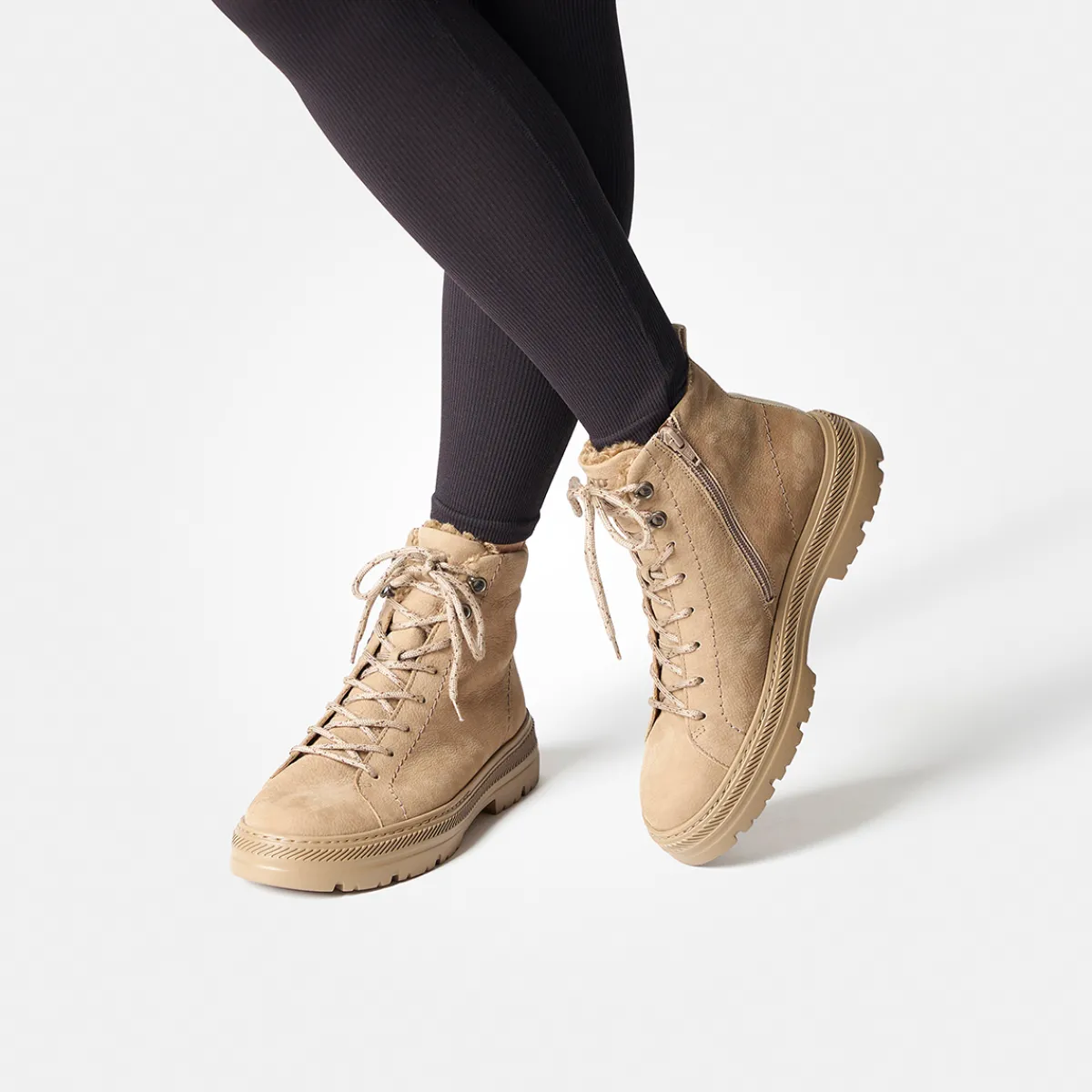 Paul Green Warmfutter|Boots|SUPER SOFT Schnürstiefelette mit Warmfutter 5287-004 Beige